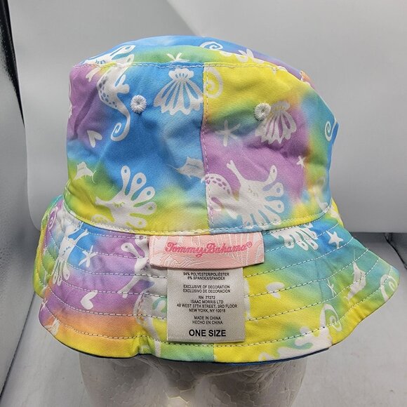 Tommy Bahama Kids Reversible Bucket Hat Sea Tropical Casual Vacation Comfort - Picture 1 of 9